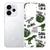Hoesje OPPO Reno15 Dinosaurus met groene dino-illustraties op witte achtergrond