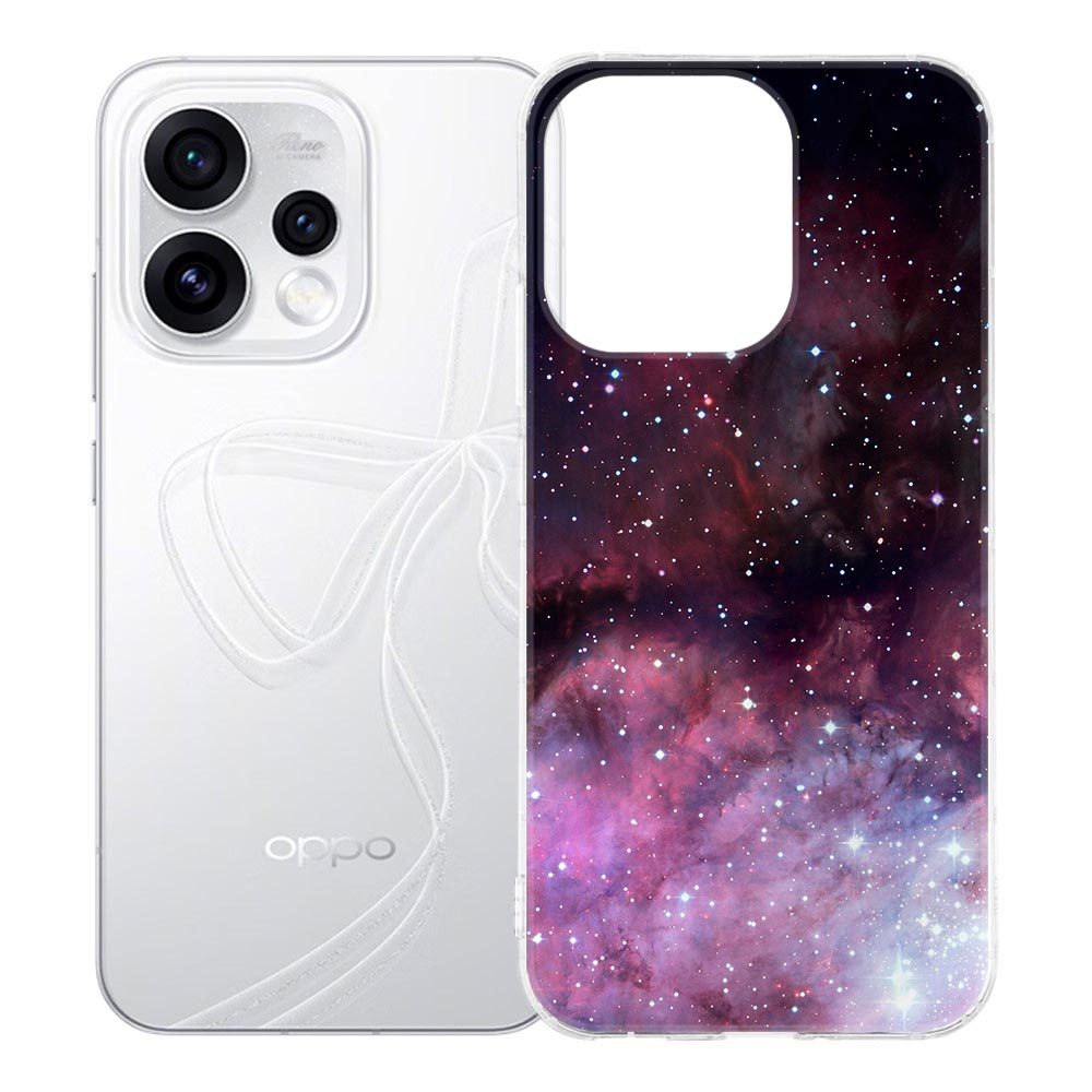 OPPO Reno15 telefoonhoesje Galaxy met paarse sterrennevel-print