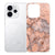 Oranje marmerprint op de achterkant van een OPPO Reno15 hoesje