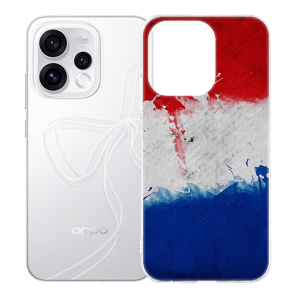 OPPO Reno15 TPU hoesje Nederland met rood-wit-blauwe vlagprint