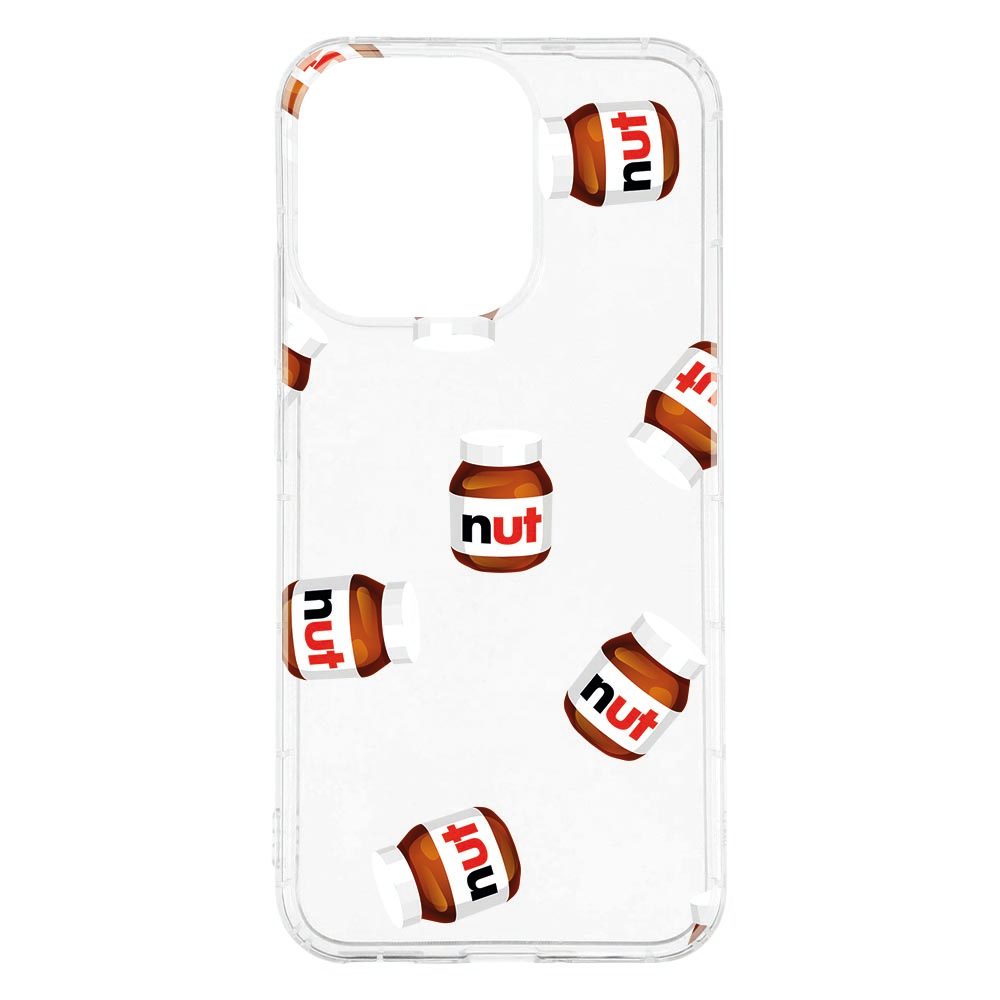 Nut Jar hoesje om een OPPO Reno15, de toestelkleur schemert door het transparante deel