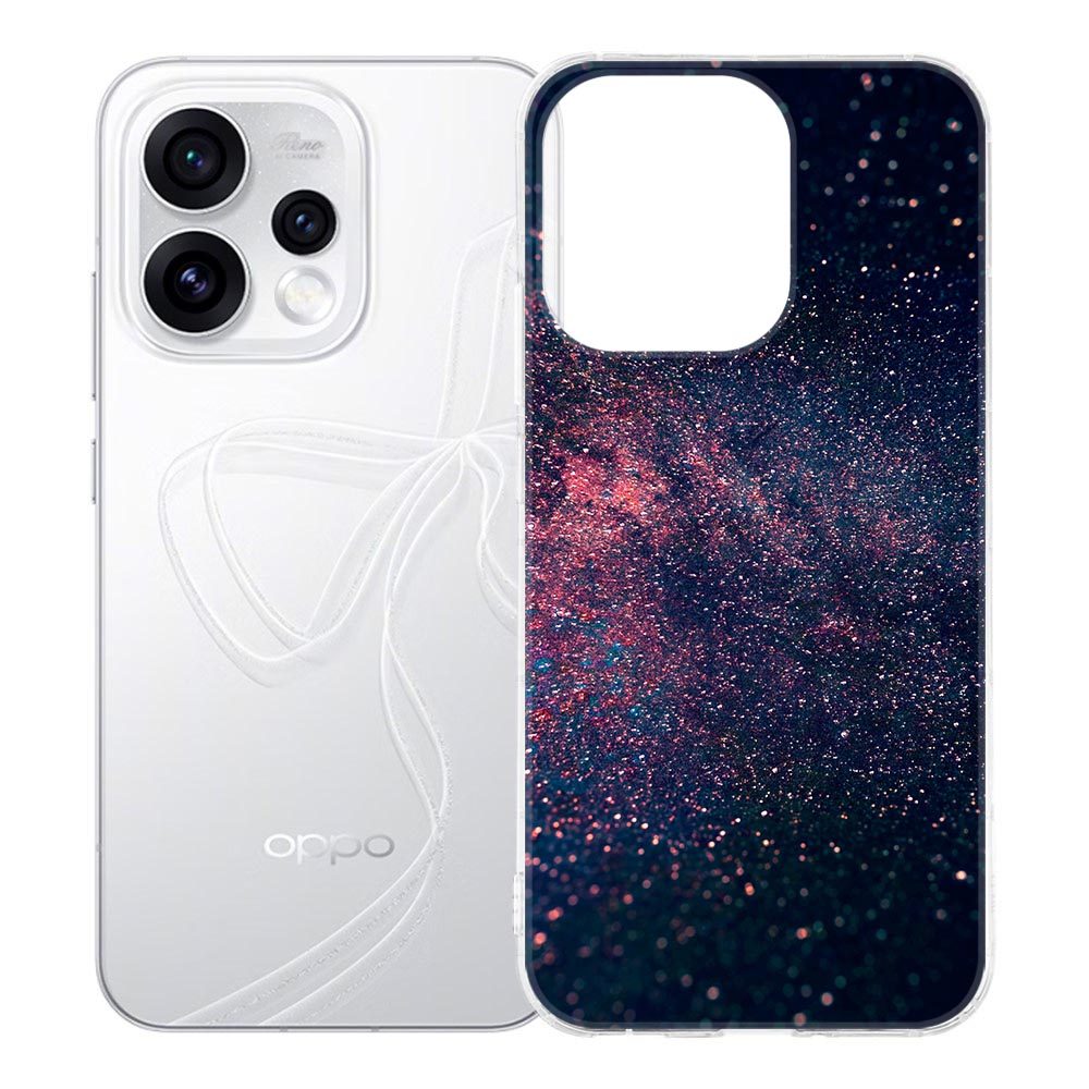 OPPO Reno15 telefoonhoesje Stars met sterren op paars-zwarte achtergrond