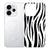 Siliconen hoesje Zebra voor OPPO Reno15 met zwart-wit strepenprint