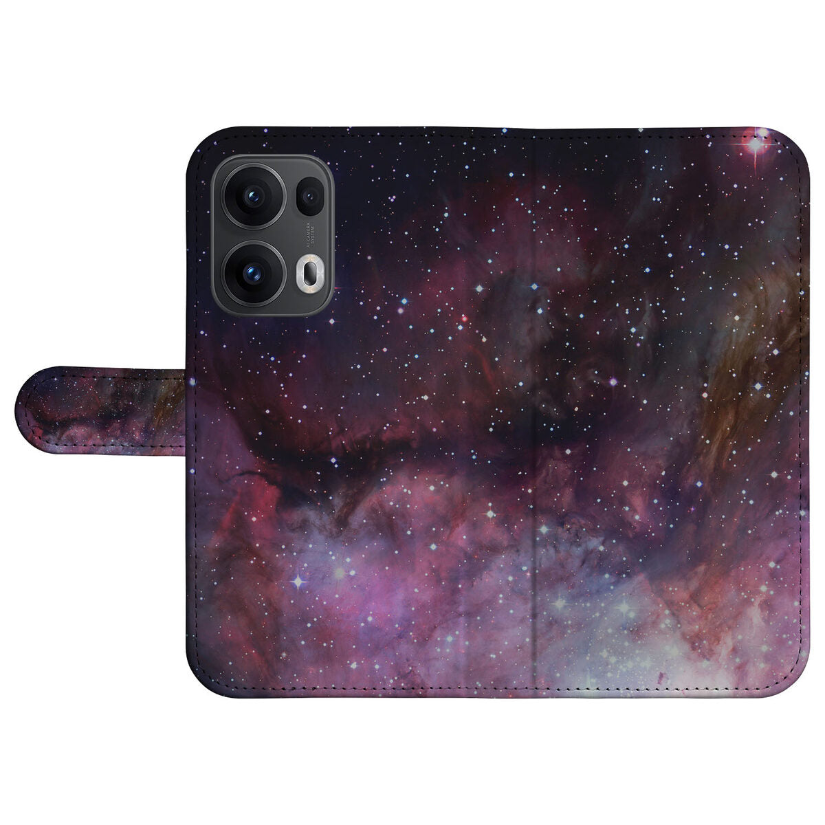 OPPO Reno 13 Pro Book Case ‘Galaxy’ telefoonhoesje galactische print achterkant