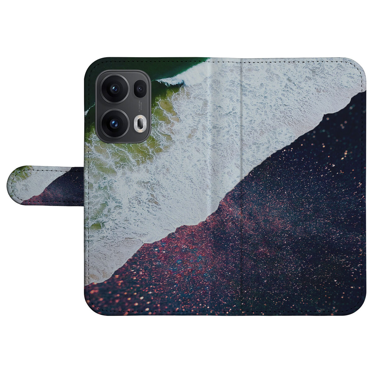 OPPO Reno 13 Pro Book Case Sea in Space design Sea in Space aanzicht
