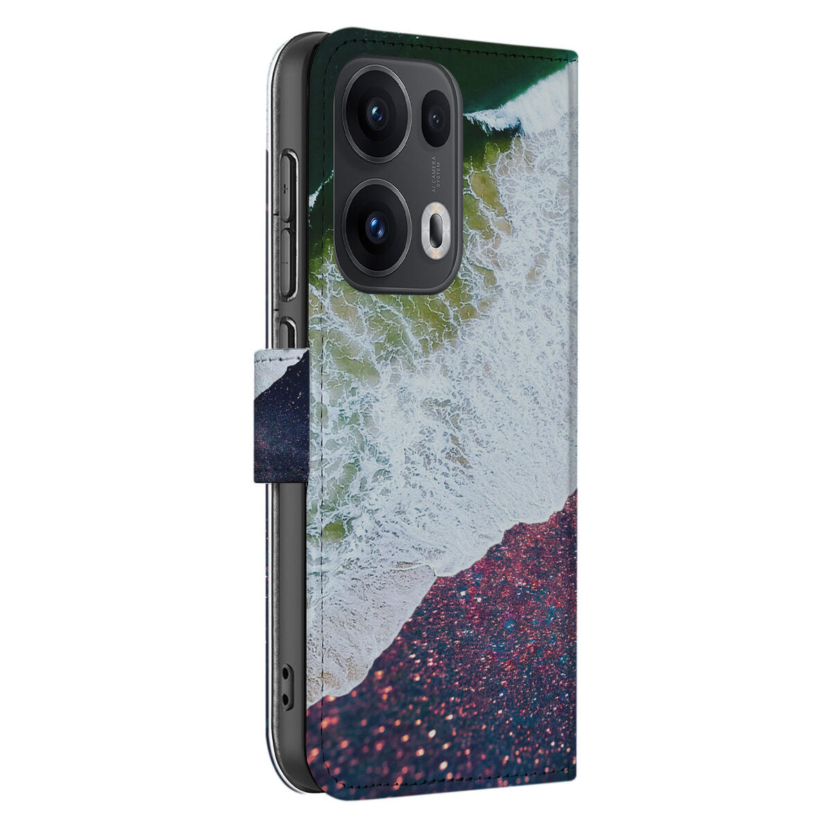 OPPO Reno 13 Pro Book Case Sea in Space hoesje design Sea in Space aanzicht