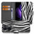 OPPO Reno 13 Pro Book Case ‘Zebra’ Stijlvol Hoesje met Dierenprint & Pasjeshouder design zwart-wit aanzicht