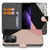 OPPO Reno 13 Pro Book Case Zwart Roze Vormen hoesje design Black Pink aanzicht