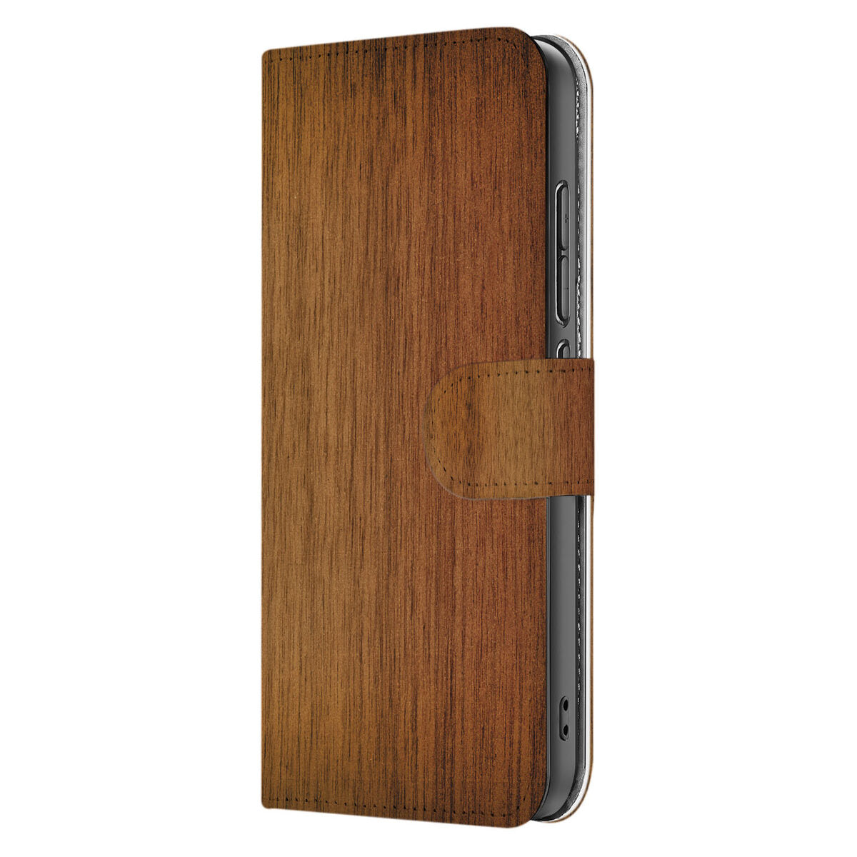 OPPO Reno 13 Pro Book Style Case Donker Hout bookcase hoesje voorzijde