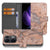 OPPO Reno 13 Pro Bookcase Marmer Oranje hoesje design marmer aanzicht