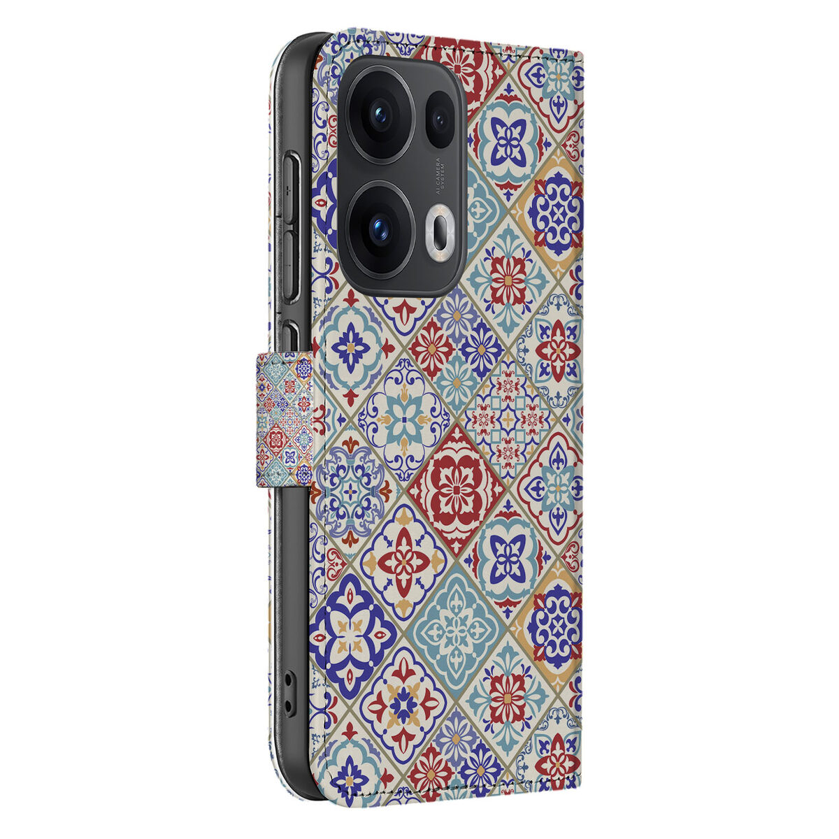 OPPO Reno 13 Pro bookcase Tiles Color design mozaiek aanzicht