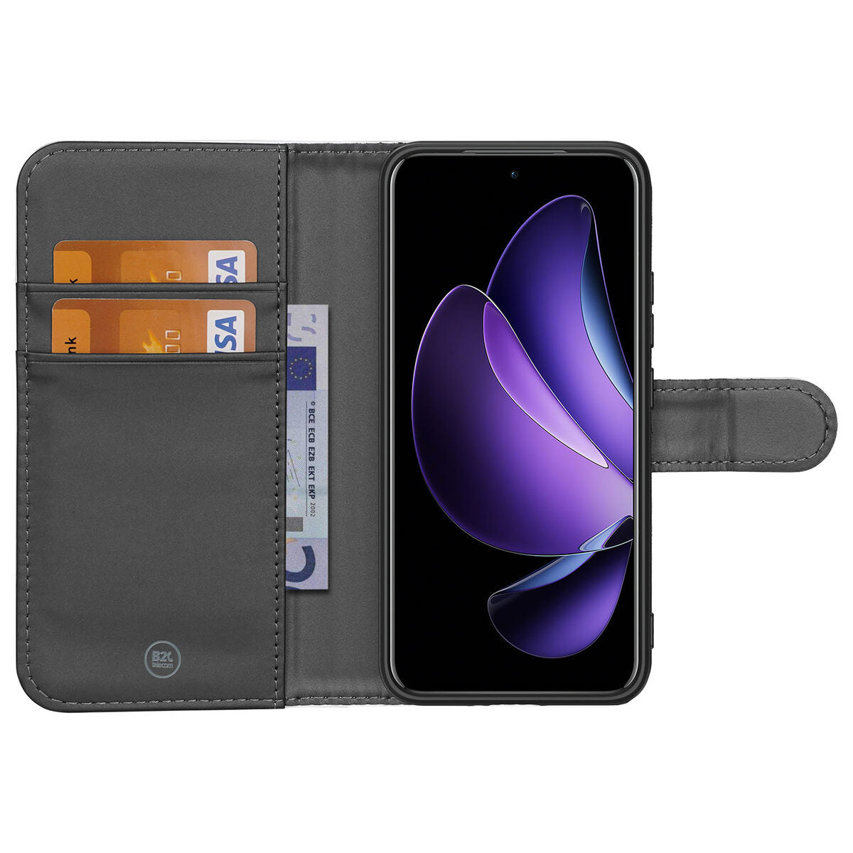 OPPO Reno 13 Pro Hoesje Leaves portefeuille design detail
