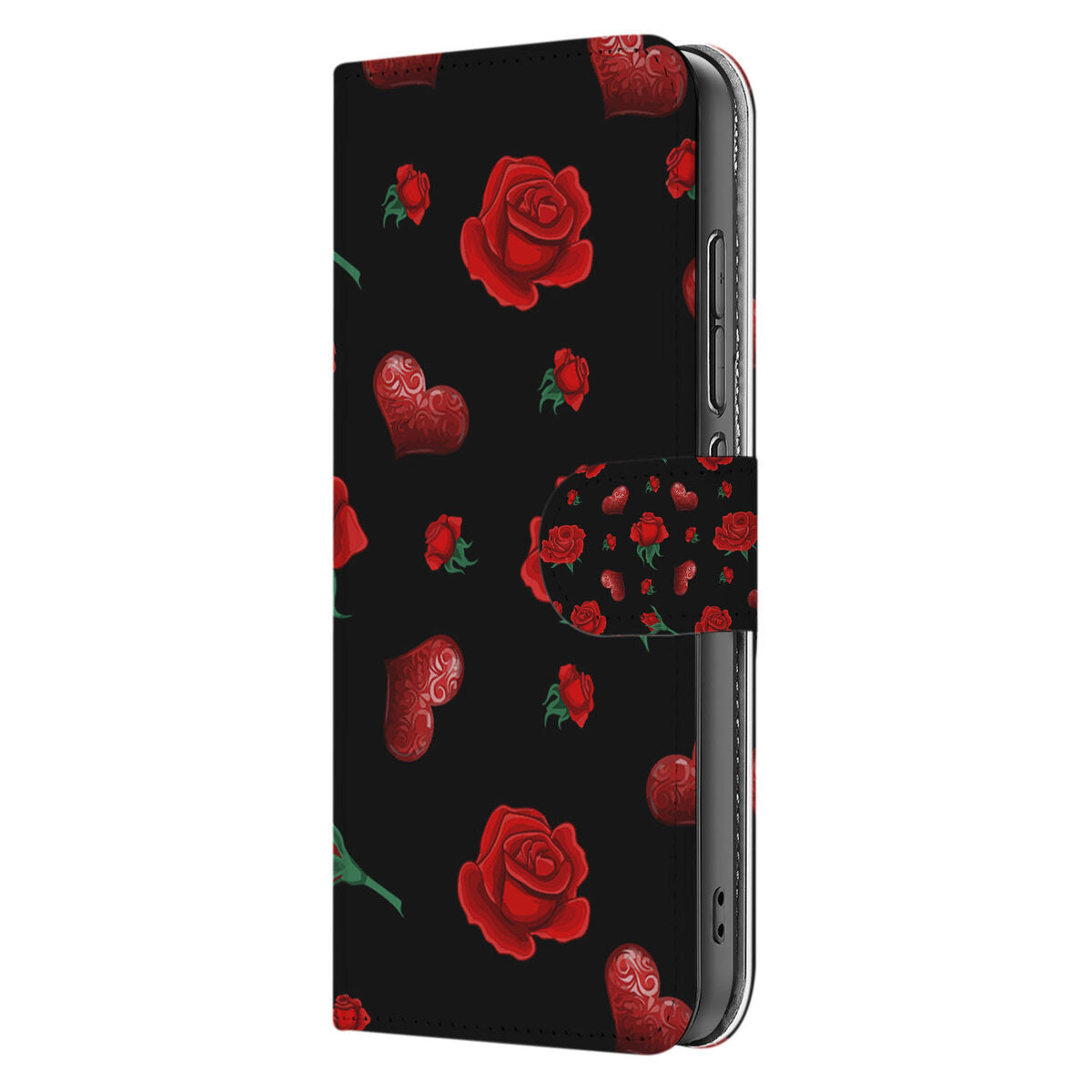 OPPO Reno 13 Pro Leuk Hoesje Valentine rose hart design aanzicht