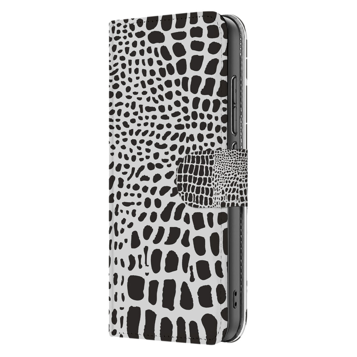 OPPO Reno 13 Pro Telefoonhoesje met Pasjes Slangenprint slangenprint hoesje zijaanzicht