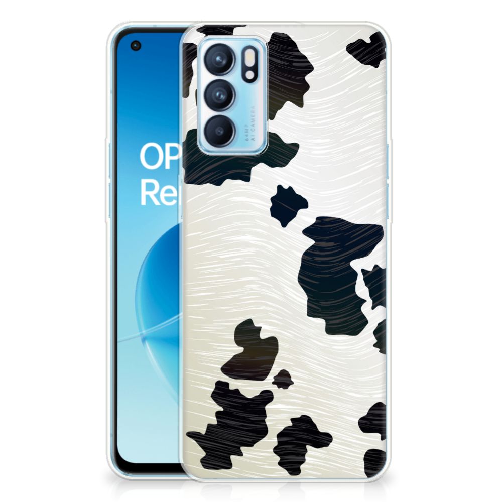 OPPO Reno 6 5G TPU Hoesje Koeienvlekken achterkant design koeienvlekken