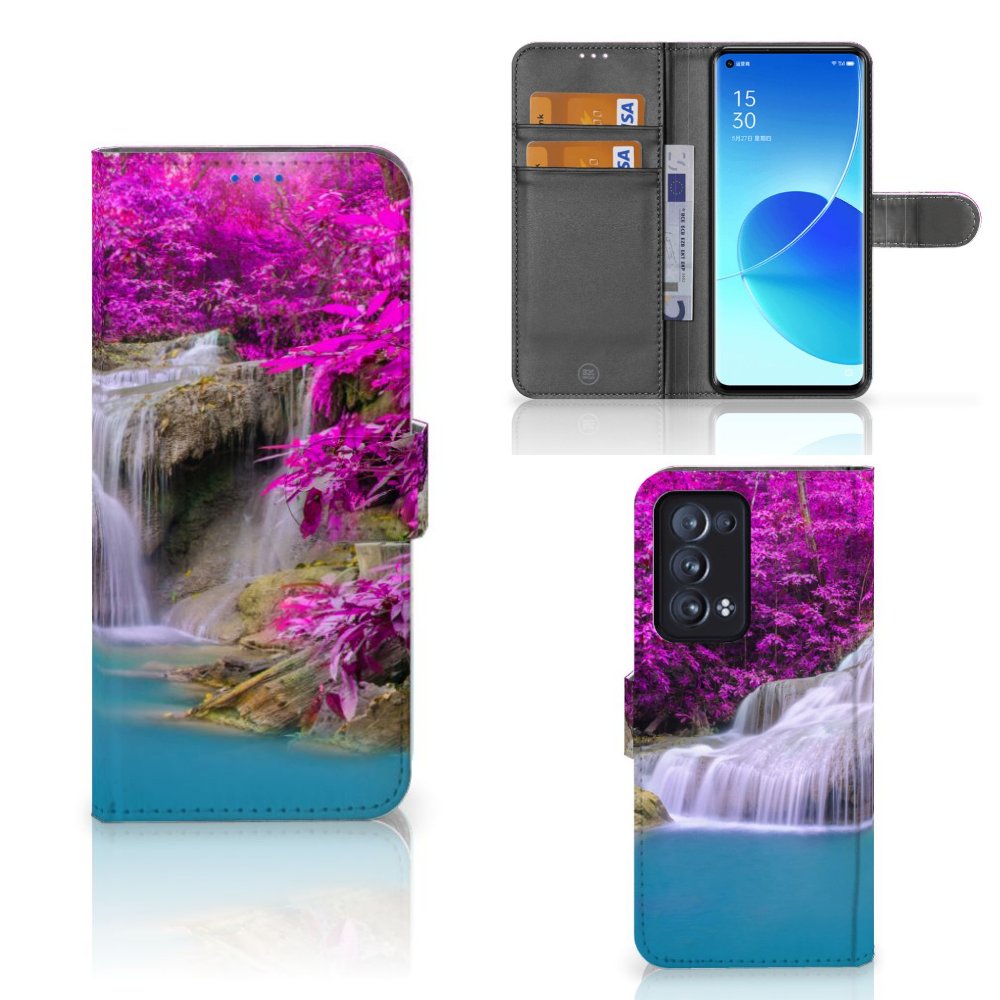 OPPO Reno 6 Pro Plus 5G Flip Cover Waterval design waterval aanzicht