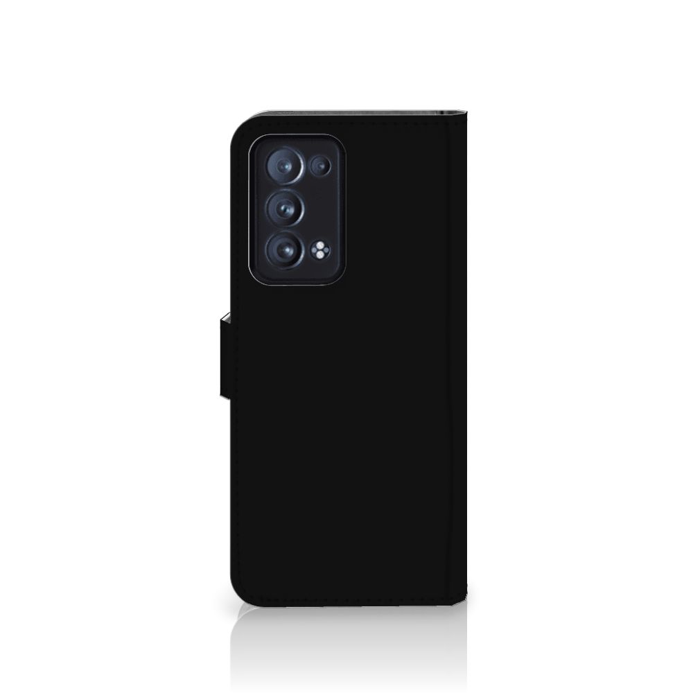 OPPO Reno 6 Pro Plus 5G Leuk Hoesje Giraffe zwart zij aanzicht