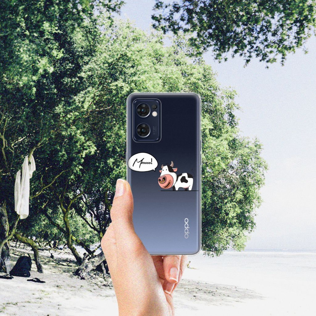 OPPO Reno 7 5G | Find X5 Lite Telefoonhoesje met Naam Cow hand zon schelp strand