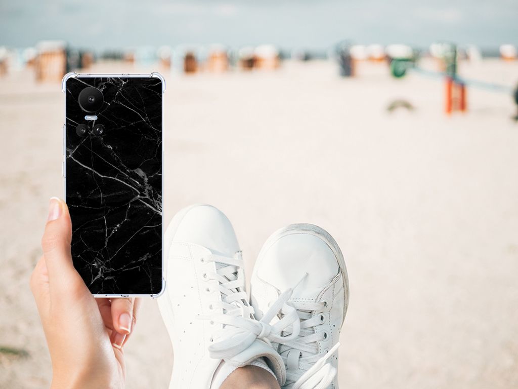 OPPO Reno10 | 10 Pro Anti-Shock Hoesje Marmer Zwart - Origineel Cadeau Vader B2C Telecom