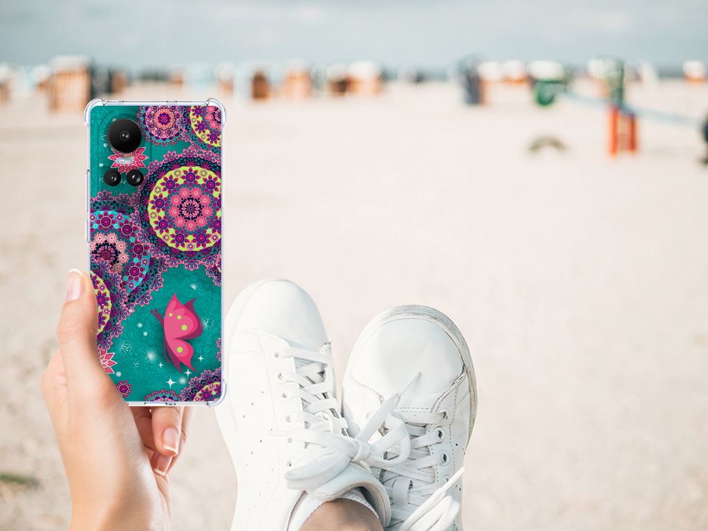 OPPO Reno10 | 10 Pro Back Cover Cirkels en Vlinders B2C Telecom
