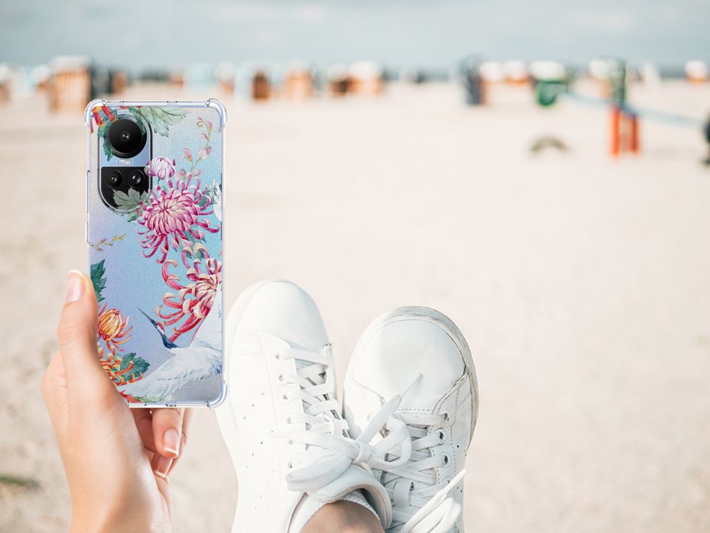 OPPO Reno10 | 10 Pro Case Anti-shock Bird Flowers B2C Telecom