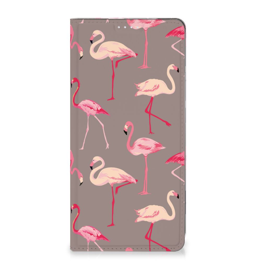 OPPO Reno10 | 10 Pro Hoesje maken Flamingo flamingo's ontwerp voorkant