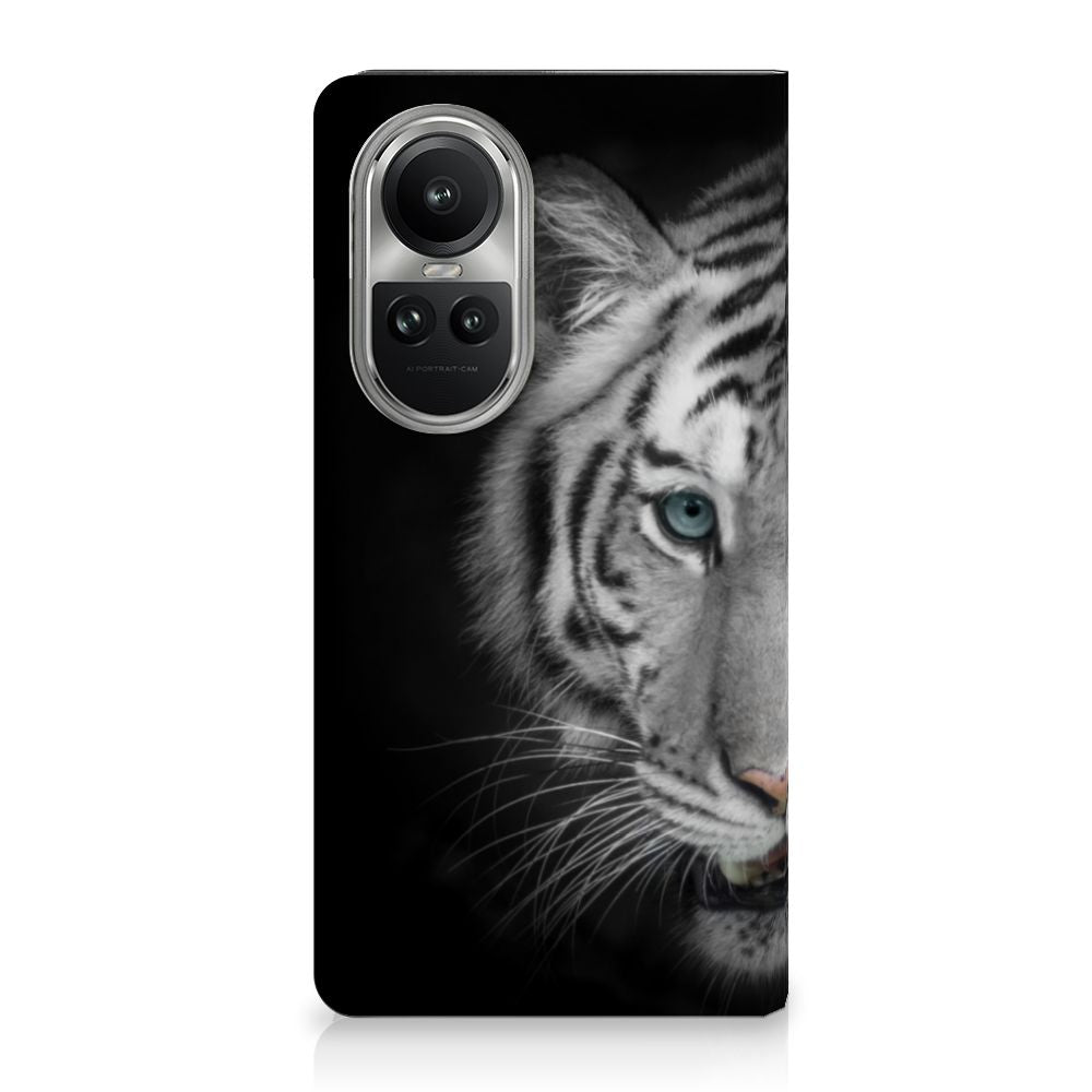 OPPO Reno10 | 10 Pro Hoesje maken Tijger met prachtig wit tijgerdesign voor bescherming en uitstraling.