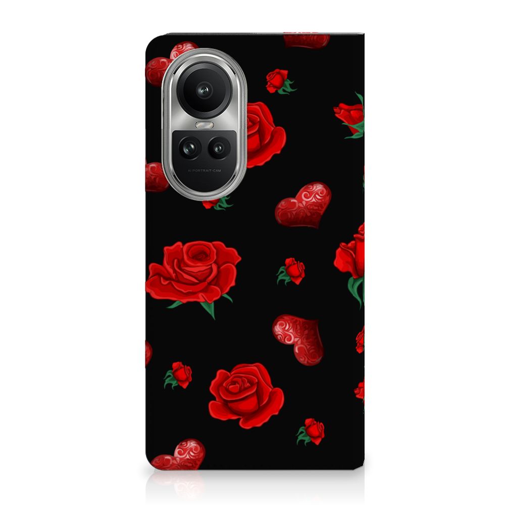 OPPO Reno10 | 10 Pro Magnet Case Valentine rozen harten design voorkant