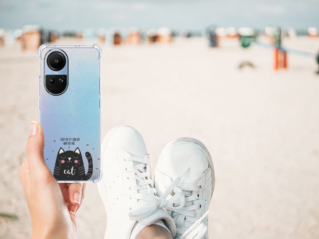 OPPO Reno10 | 10 Pro Stevig Bumper Hoesje Cat Good Day B2C Telecom
