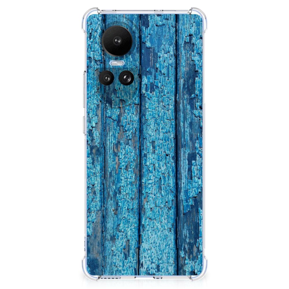 OPPO Reno10 | 10 Pro Stevig Telefoonhoesje Wood Blue achterkant