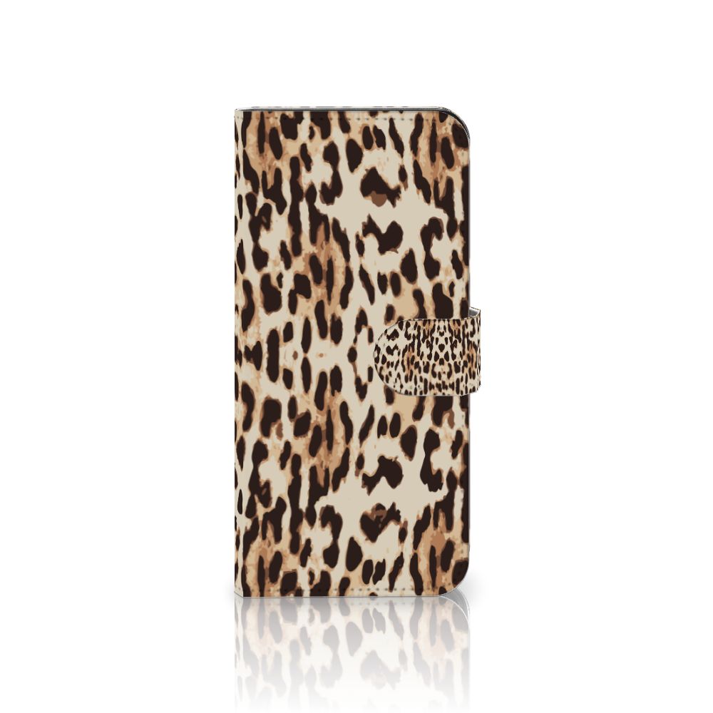 OPPO Reno10 10 Pro Telefoonhoesje met Pasjes Leopard dierenprint vooraanzicht