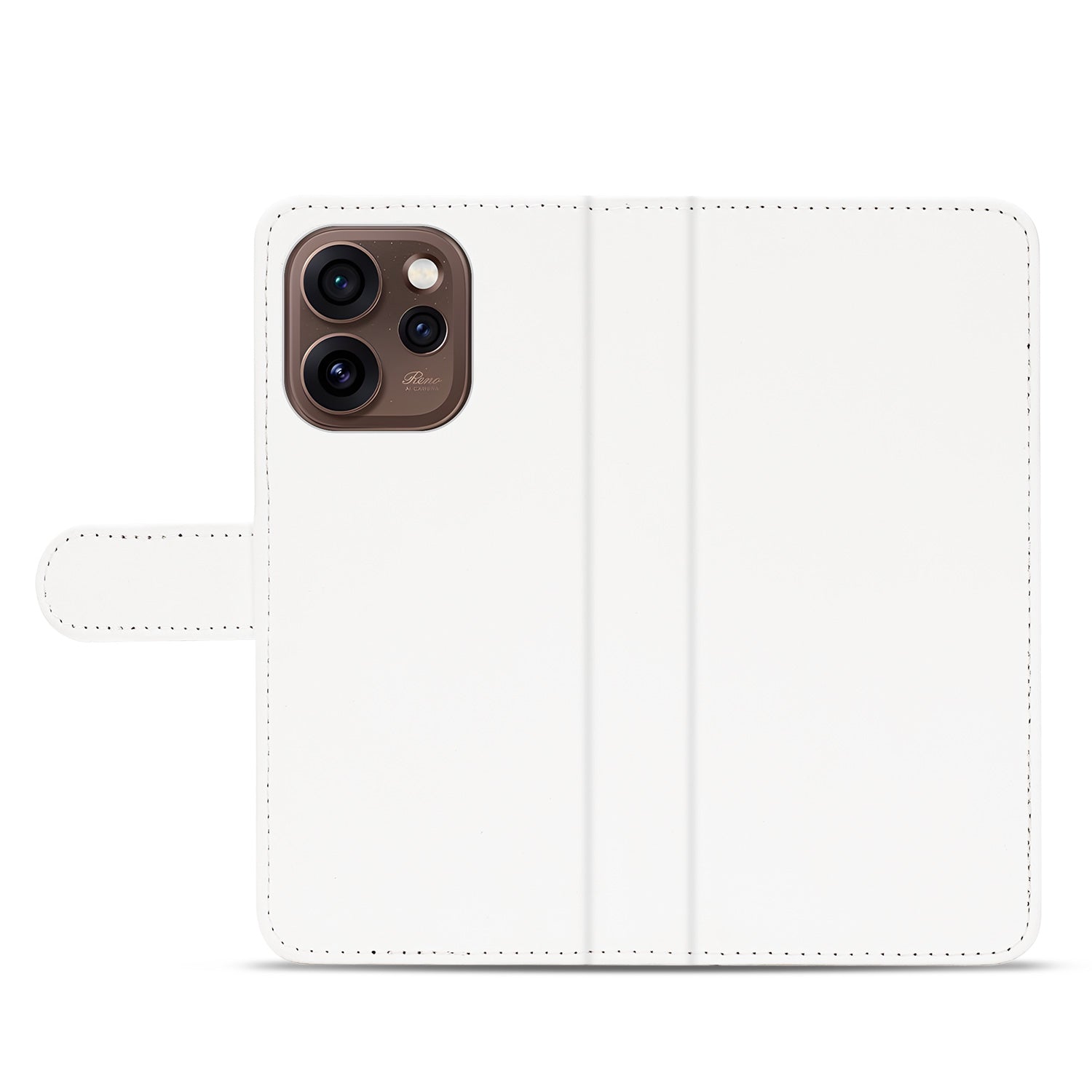 OPPO Reno15 Pro Bookcase Hoesje Wit met Pashouder