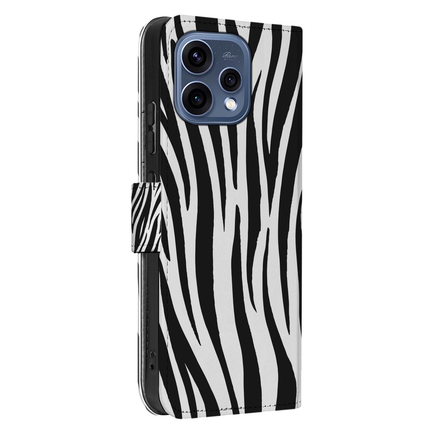 OPPO Reno15 wallet hoesje Zebra – print over de volledige klep