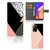 OPPO Reno5 Z | A94 5G Book Case Zwart Roze Vormen geometrisch ontwerp voorkant achterkant binnenkant