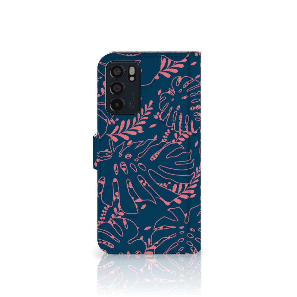 OPPO Reno6 5G Hoesje Palm Leaves hoesje palmbladeren ontwerp aanzicht