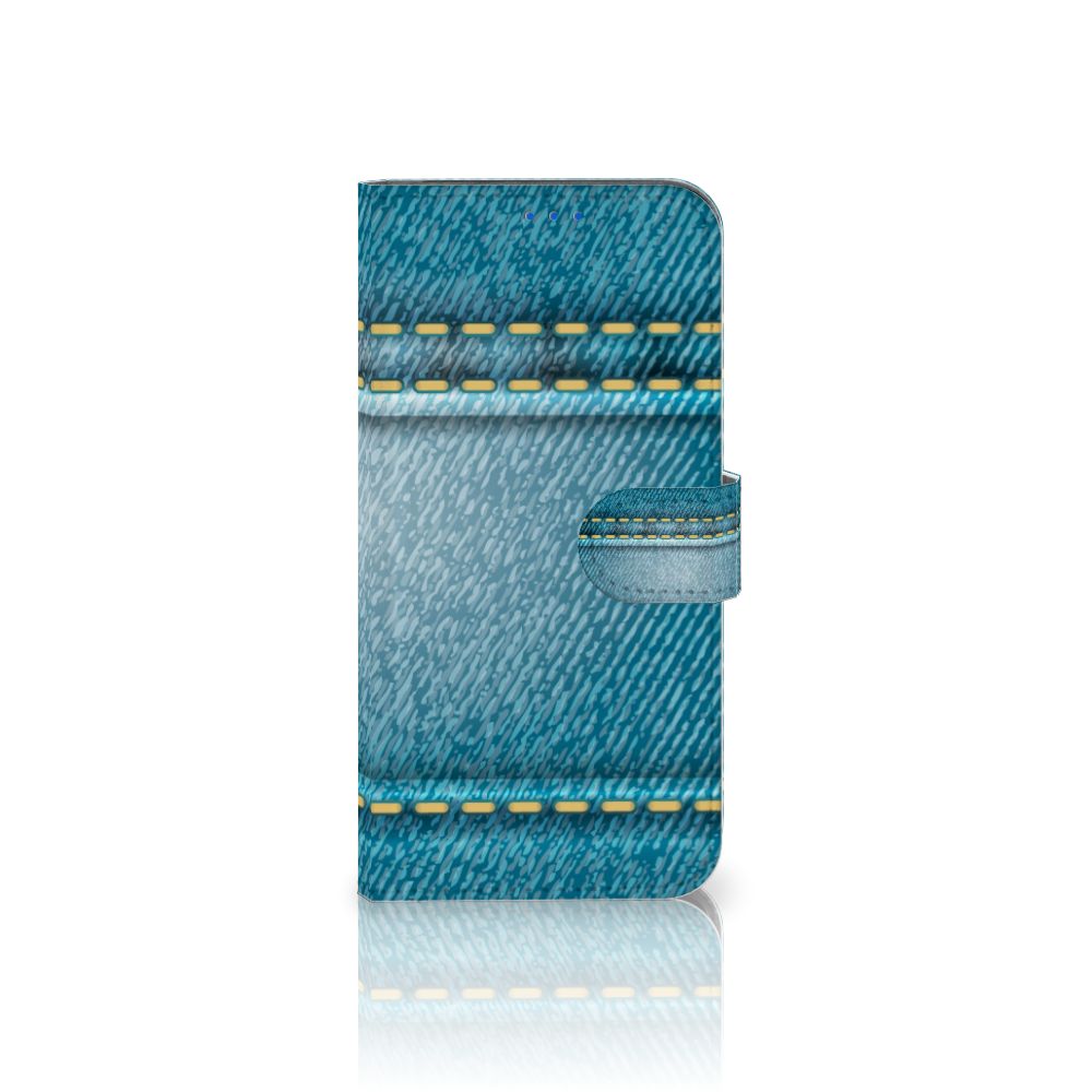 OPPO Reno6 5G Wallet Case met Pasjes Jeans walletcase jeans aanzicht
