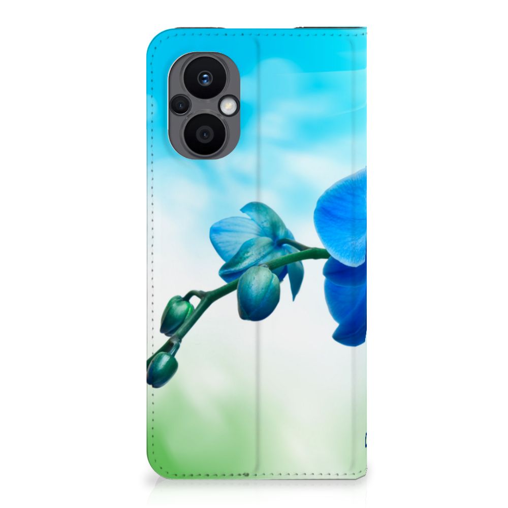 OPPO Reno8 Lite Smart Cover Orchidee Blauw ontwerp voorkant