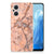 OPPO Reno8 Lite TPU Siliconen Hoesje Marmer Oranje achterkant marmer design