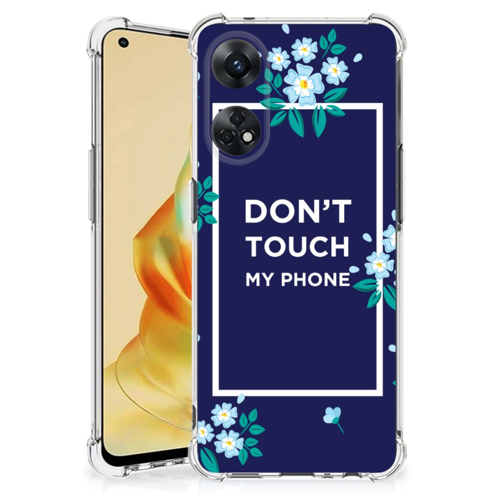 OPPO Reno8 T 4G Anti Shock Case Flowers Blue DTMP B2C Telecom