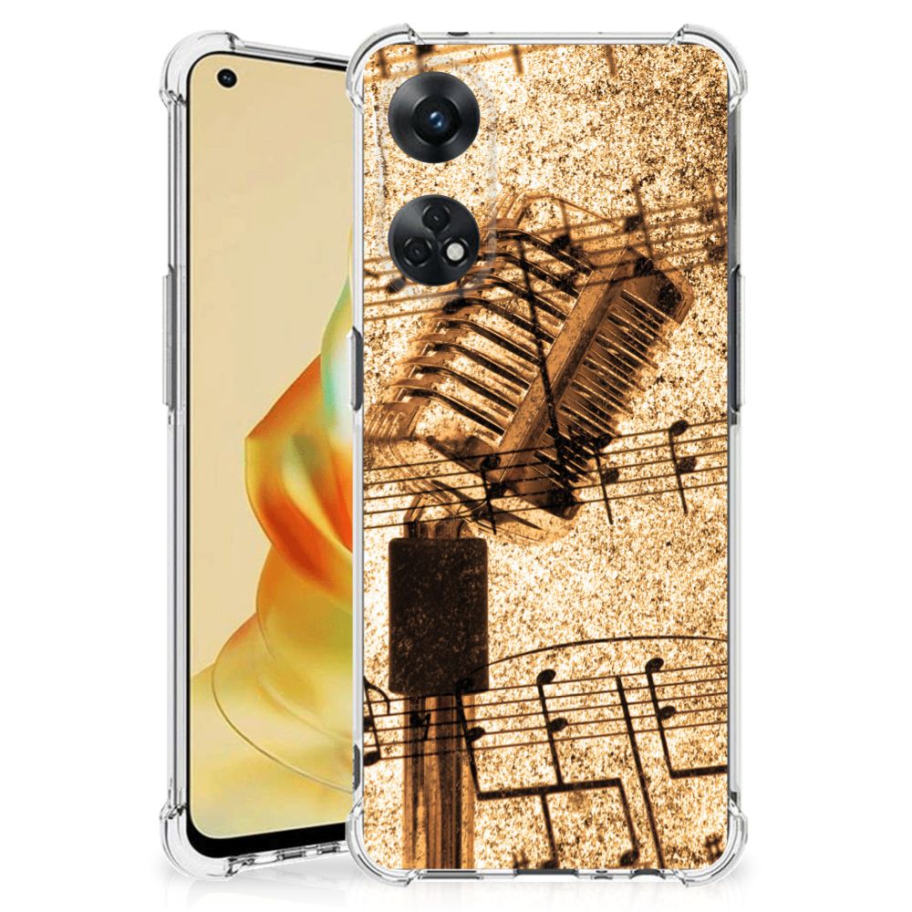 OPPO Reno8 T 4G Anti-shock Hoesje met foto Bladmuziek achteraanzicht