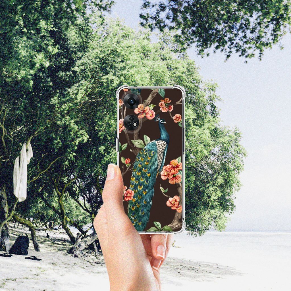 OPPO Reno8 T 4G Case Anti-shock Pauw met Bloemen B2C Telecom