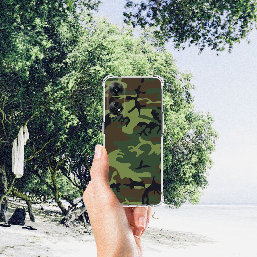 OPPO Reno8 T 4G Doorzichtige Silicone Hoesje Army Dark B2C Telecom