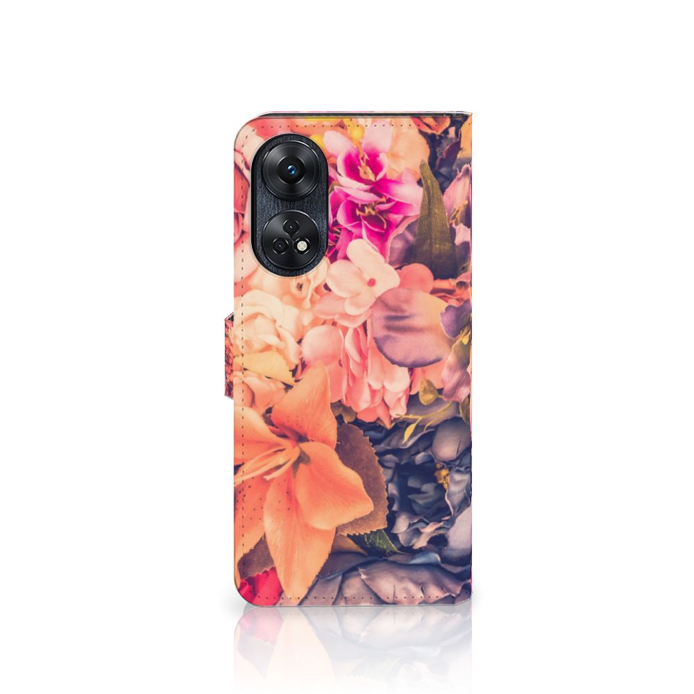 OPPO Reno8 T 4G Hoesje Bosje Bloemen boekhoesje bloemen ontwerp voorkant