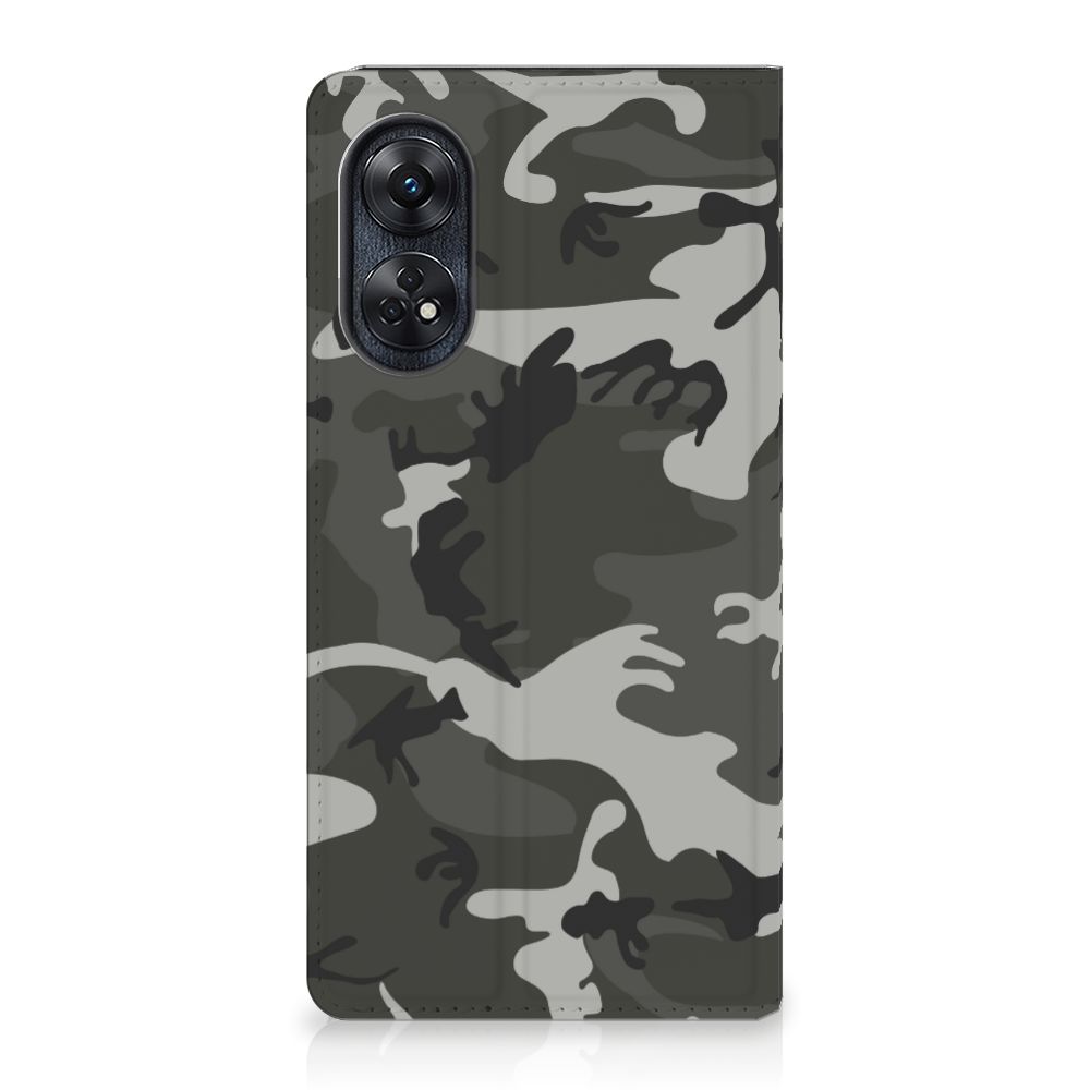 OPPO Reno8 T 4G Hoesje met Magneet Army Light camo hoesje voorzijde