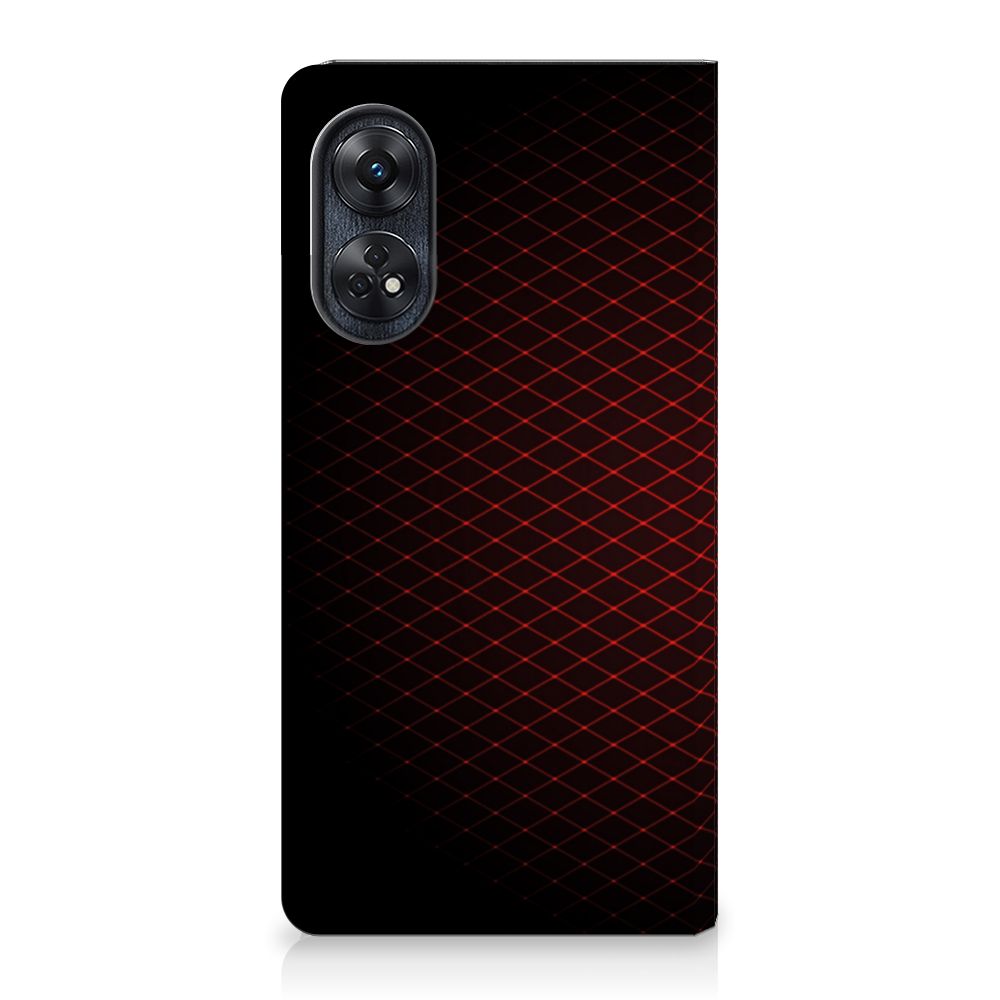 OPPO Reno8 T 4G Hoesje met Magneet Geruit Rood, stijlvol design, bescherming en gebruiksgemak voor je smartphone.