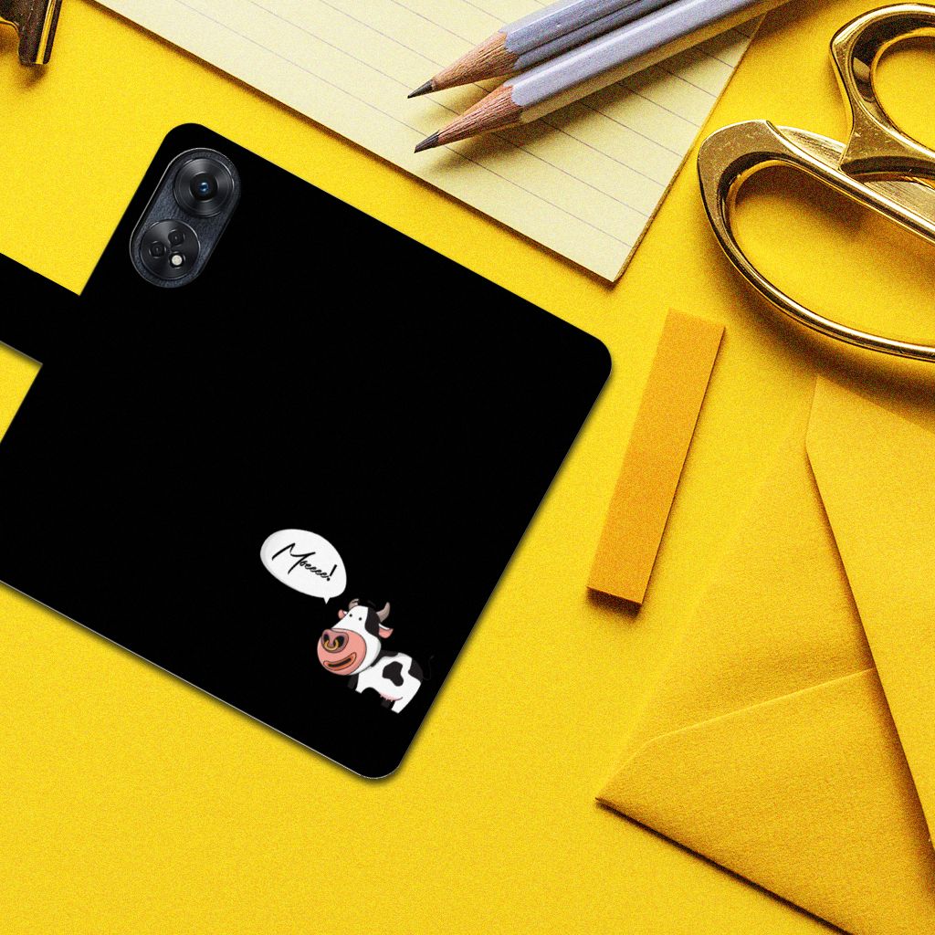 OPPO Reno8 T 4G Leuk Hoesje Cow ontwerp bovenaanzicht