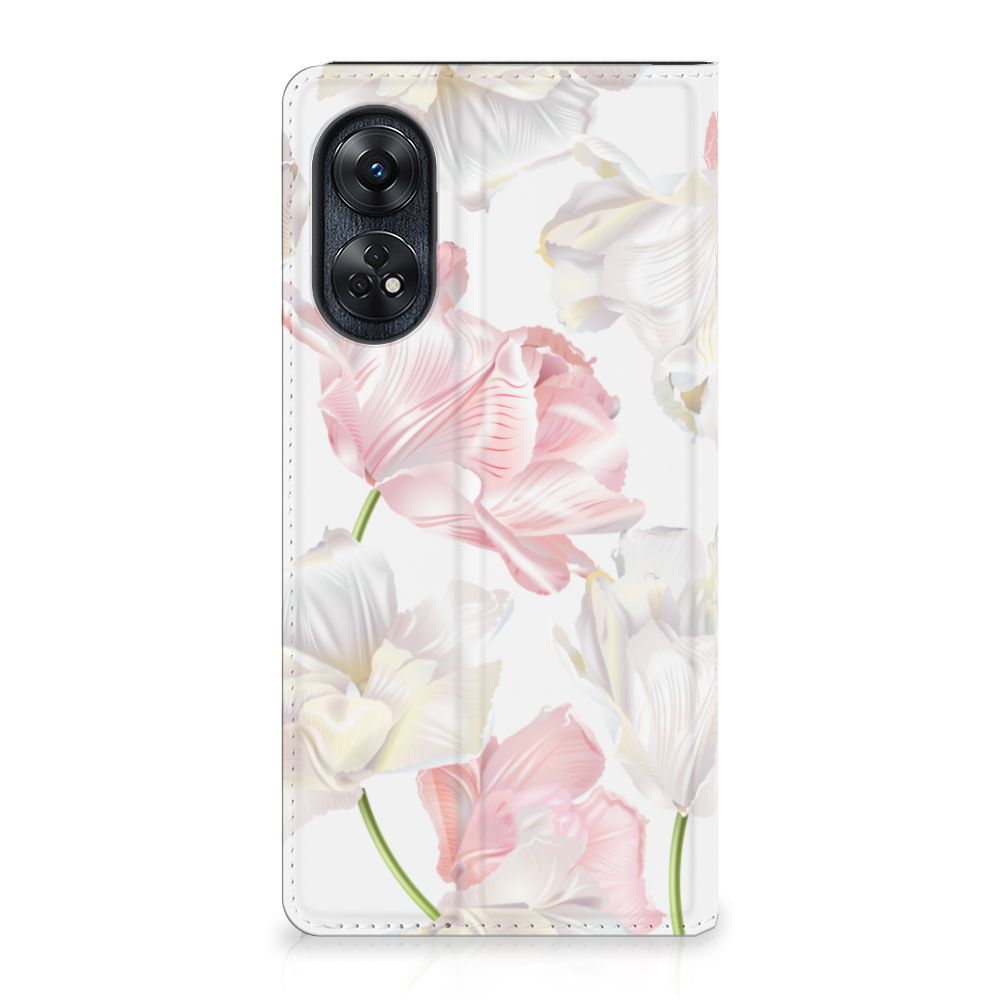 OPPO Reno8 T 4G Smart Cover Lovely Flowers bloemen design achterkant