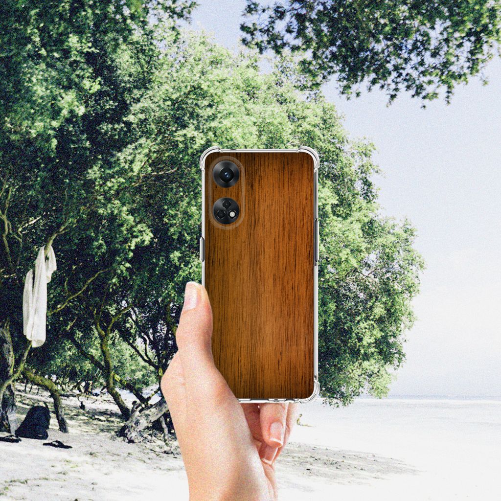 OPPO Reno8 T 4G Stevig Telefoonhoesje Donker Hout B2C Telecom