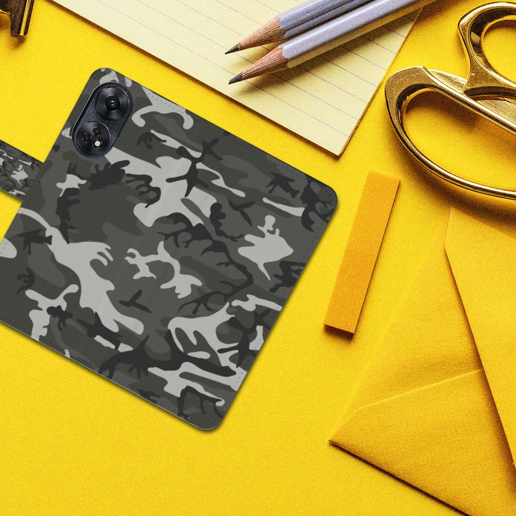 OPPO Reno8 T 4G Telefoon Hoesje Army Light met camouflageprint voor aantrekkelijk gebruiksgemak en bescherming.
