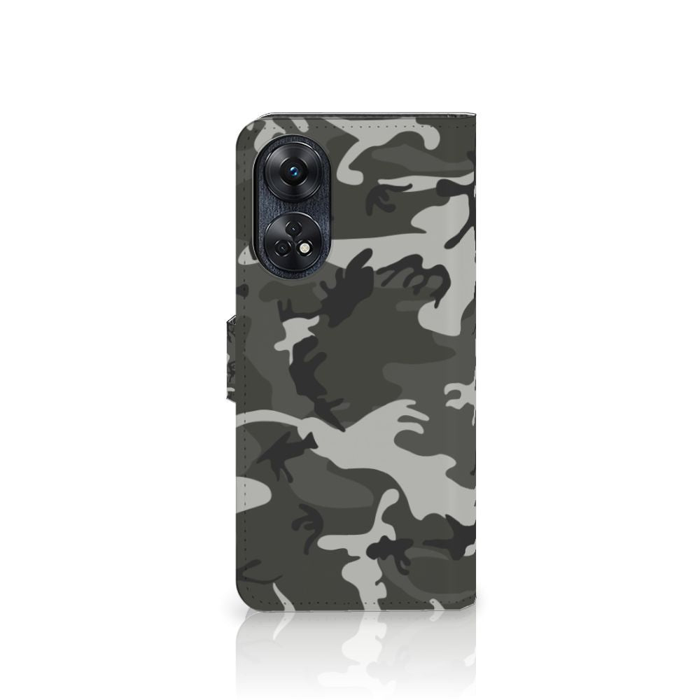 OPPO Reno8 T 4G Telefoon Hoesje Army Light met camouflage print voor stijlvol gebruiksgemak en optimale bescherming.